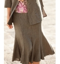 Gray & Osbourn Linen Look Panelled Skirt