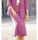 Gray & Osbourn Linen Look Panelled Skirt