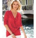Anise Draped Neckline Jersey Tunic