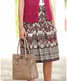Gerry Weber Inverted Pleat Cotton Skirt