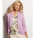 Gelco Fine Knit Cardigan With Rib Trims