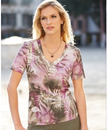 Gray & Osbourn V-Neck Jersey Top