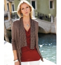 Anise Waterfall Crochet Trim Cardigan