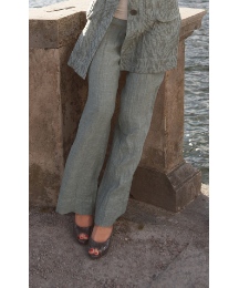 Sulu Crinkle Linen Mix Trousers