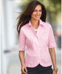 Gray & Osbourn Crinkle Finish Blouse