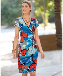 Frank Lyman Jersey Mock Wrap Dress
