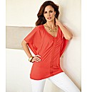 Olsen Raglan Sleeve Linen Mix Top