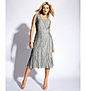 Gelco Spot Trim Crinkle Sleeveless Dress