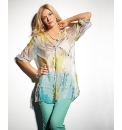 Vetono 3/4 Sleeve Silk Tunic