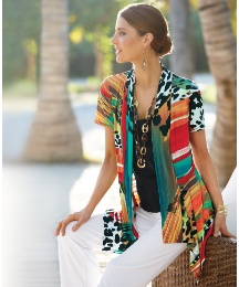 Frank Lyman Short Sleeve Jersey Jacket