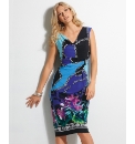Gina Bacconi Cowl Neck Jersey Dress