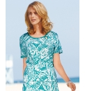Keyhole Neck Short Sleeve Jersey Top
