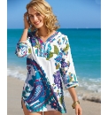 Pomodoro Pleated Edge Cotton Kaftan