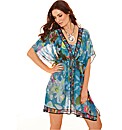 Gottex Sheer Tie Front Kaftan Cover Up