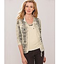 Olsen Zebra Print Zip Through Jacket