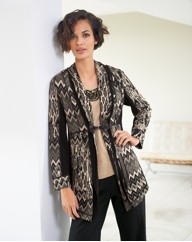 Gerry Weber Zig Zag Knit Long Jacket