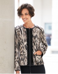 Basler Printed Zip Jacket
