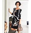 Apanage Printed Round Neck Jersey Dress