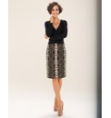 Gina Bacconi Snake Print Jersey Dress