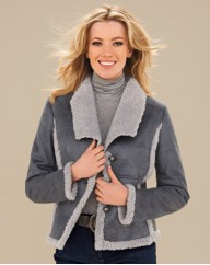 Mock Sheepskin Aviator Jacket