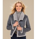 Mock Sheepskin Aviator Jacket