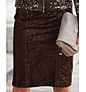 Gelco Faux Suede Pencil Skirt