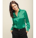 Frank Walder Stretch Satin Blouse