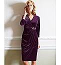 Gina Bacconi Velvet Mock Wrap Dress