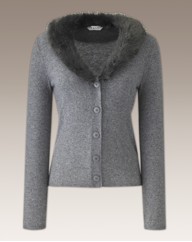 Fusions By East Faux Fur Cardigan 27in