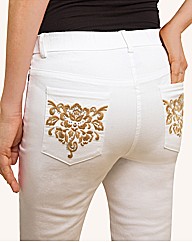 Changes By Together Embroidered Jeans