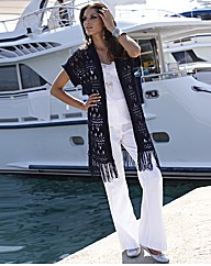 Joanna Hope Fringe Crochet Cardigan