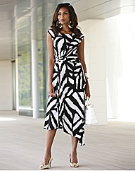 Joanna Hope Print Asymmetric Hem Dress