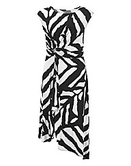 Joanna Hope Print Asymmetric Hem Dress