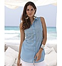 Joanna Hope Beaded Sleeveless Blouse