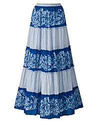 Joanna Hope Print Cotton Maxi Skirt