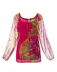Petite Joanna Hope Print Gypsy Top