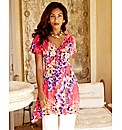 Joanna Hope Print Hankerchief Hem Tunic