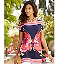 Joanna Hope Butterfly Print Jersey Tunic