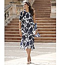 Joanna Hope Print Peplum Dress and Scarf