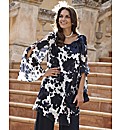 Joanna Hope Bow Trim Print Tunic