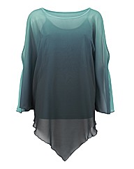 Joanna Hope Ombre Poncho Tunic and Cami
