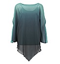 Joanna Hope Ombre Poncho Tunic and Cami