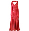Joanna Hope Sequin Maxi Dress and Scarf
