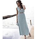 Joanna Hope Crystal Pleated Maxi Dress