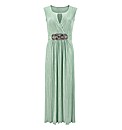 Joanna Hope Crystal Pleated Maxi Dress
