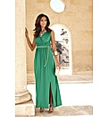 Joanna Hope Chain Belt Jersey Maxi Dress