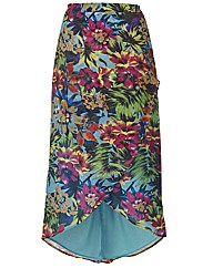 Joanna Hope Print High Low Hem Skirt