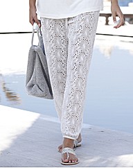 Joanna Hope Broderie Anglaise Trousers