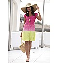 Joanna Hope Crinkle Dip Dye Dress