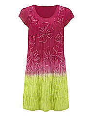 Joanna Hope Crinkle Dip Dye Dress